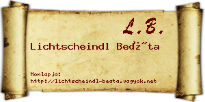 Lichtscheindl Beáta névjegykártya